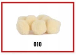 Pompony miękkie, śr. 2cm/50szt, kremowe