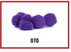Pompony miękkie, śr. 3cm/20szt, fioletowe