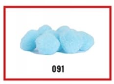 Pompony miękkie, śr. 3cm/20szt, błękitne