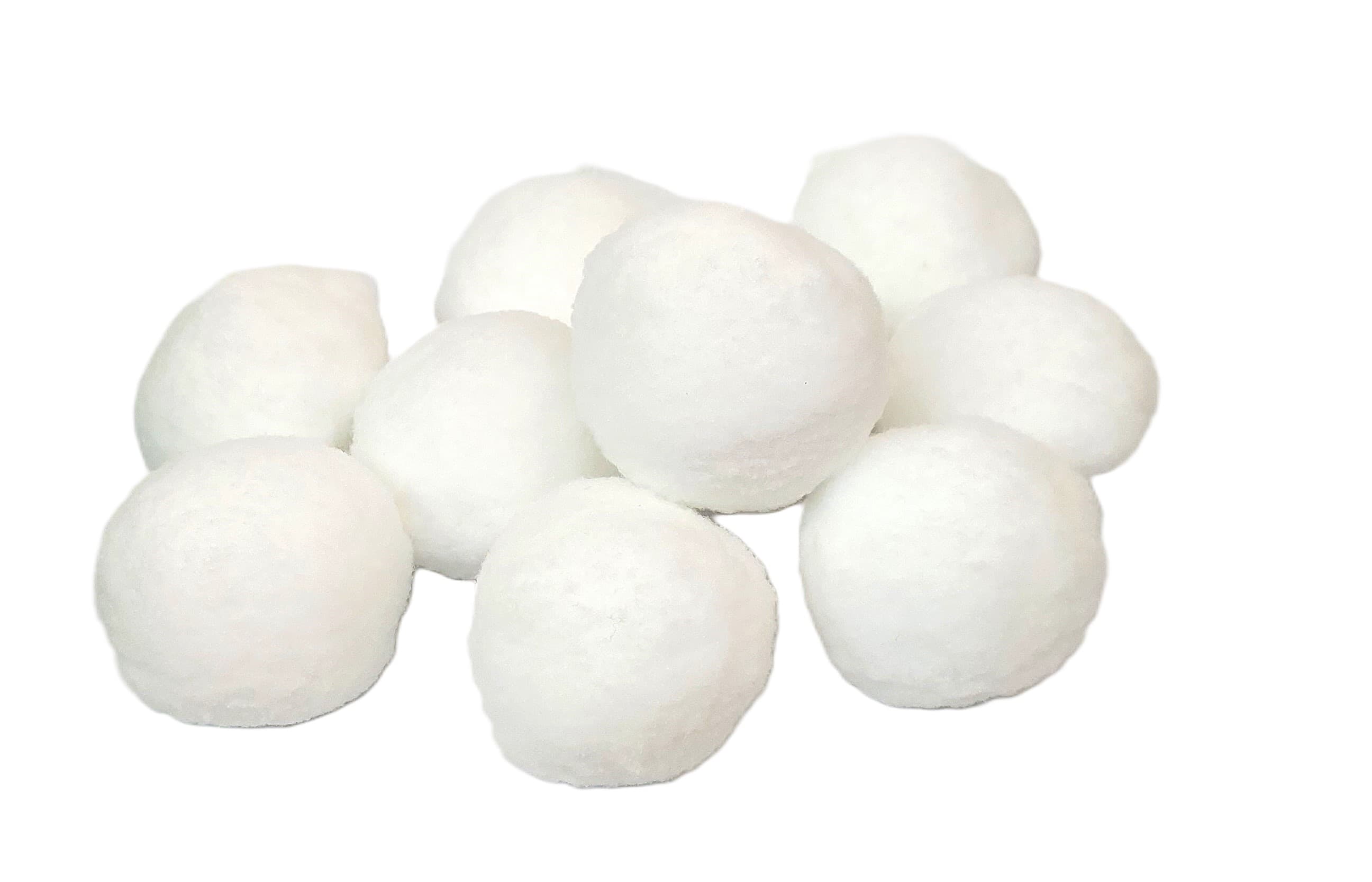 Pompony miękkie, śr. 5cm/10szt, białe