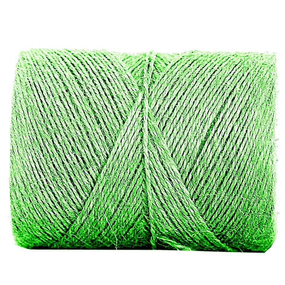 Sznurek jutowy pleciony, 2mm/50g/ ok.21mb, seledyn