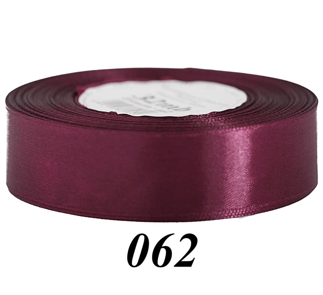 Wstążka satynowa 25mm/32mb, ciemnobordowa