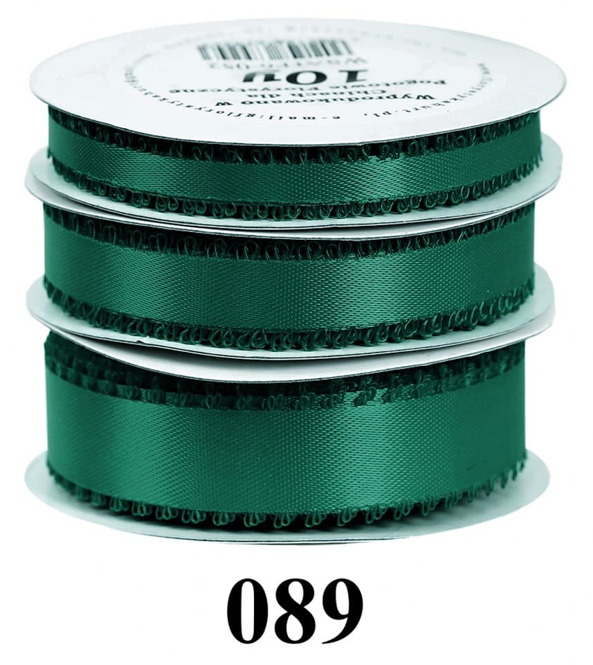 Wstążka satynowa z frędzlami, 9mm/10y, butelka