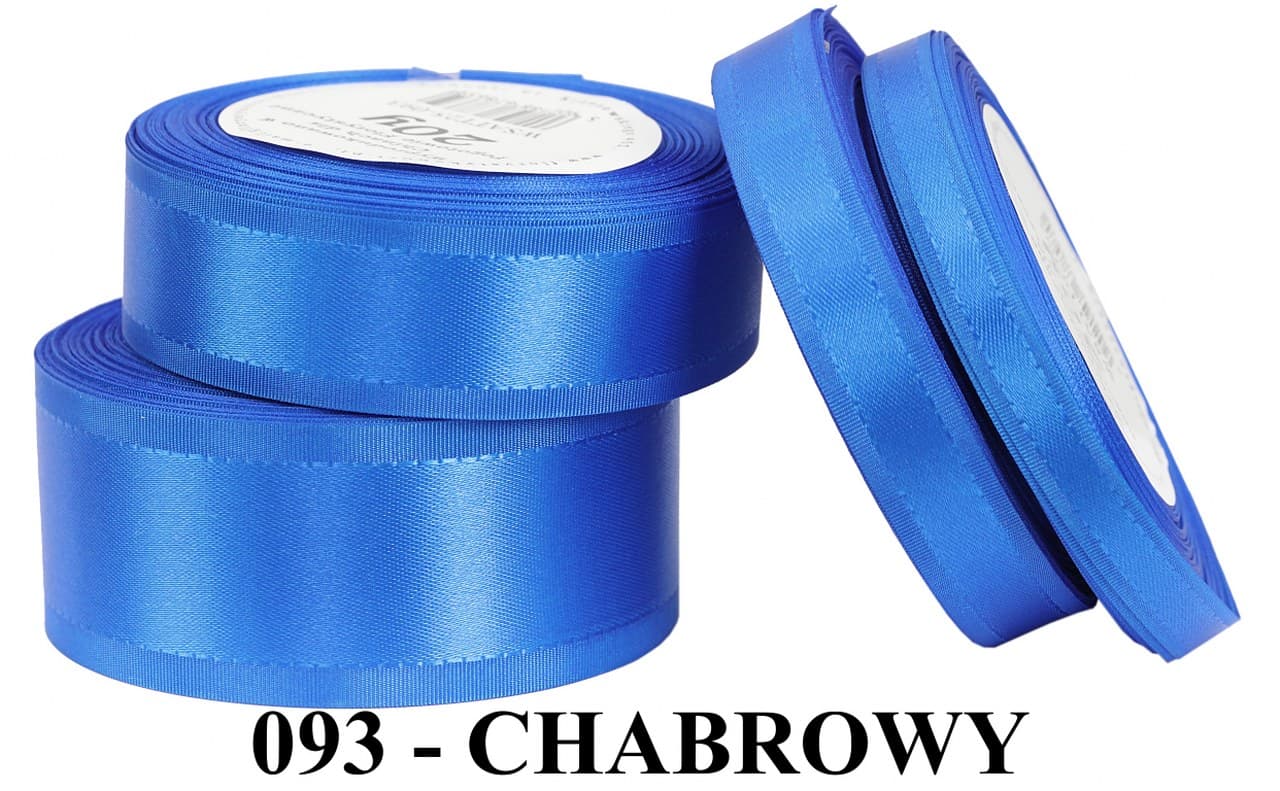 Wstążka z paskami satyna/tafta 38mm/20y, chabrowa