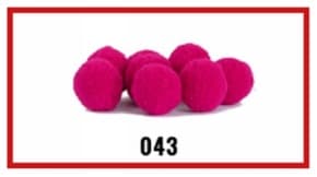 Pompony welurowe, śr.1cm/20szt, fuksja