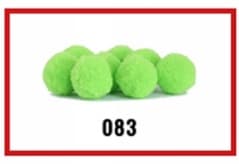 Pompony welurowe, śr.2cm/20szt, seledynowe