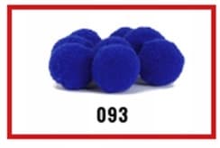 Pompony welurowe, śr.2cm/20szt, chabrowe