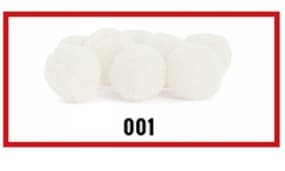 Pompony welurowe, śr.3cm/20szt, białe