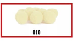 Pompony welurowe, śr.3cm/20szt, kremowe