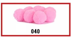 Pompony welurowe, śr.3cm/20szt, różowe