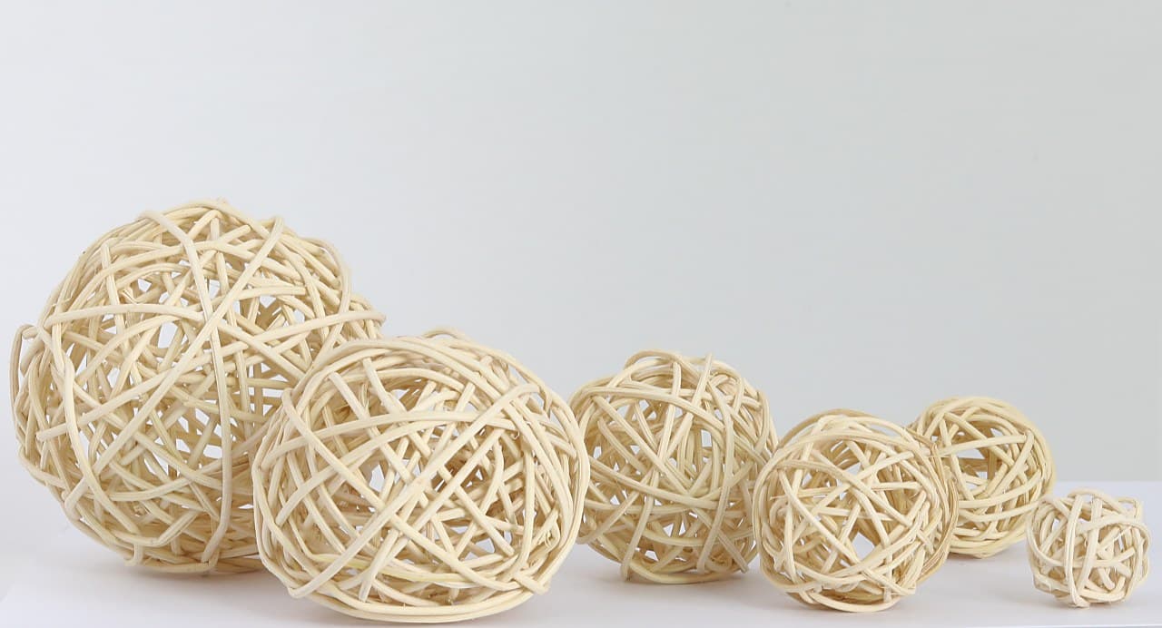 Pleciona Kula rattanowa śr. 3cm, naturalna