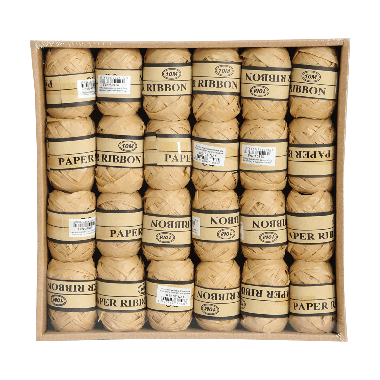 Rafia syntetyczna, 24szt/9mb, naturalna