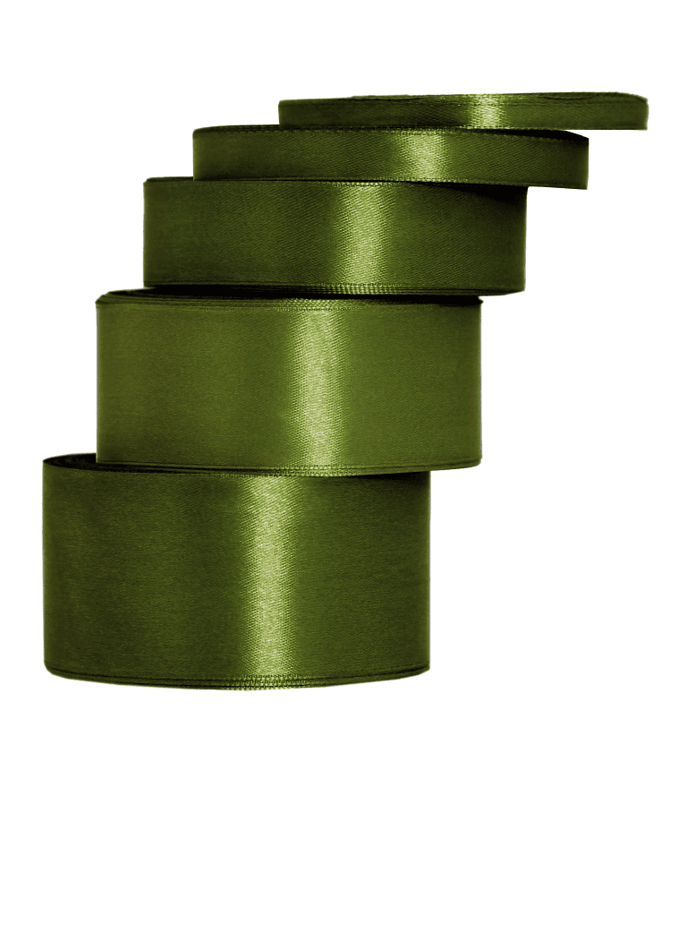 Wstążka satynowa 6mm/32mb, ciemna oliwka/3