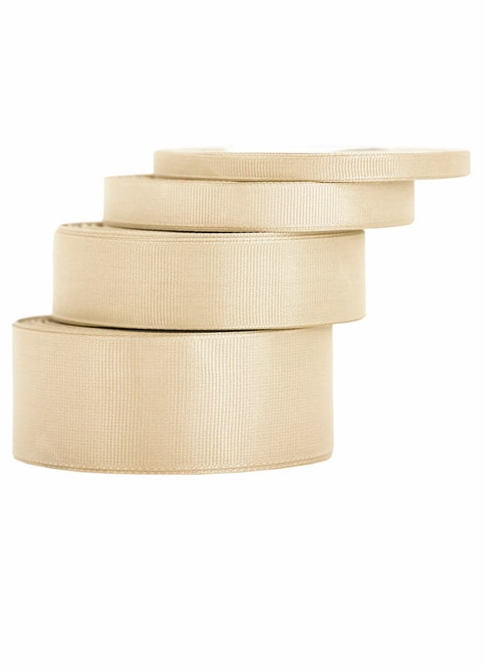 Wstążka rypsowa, 6mm/22mb, jasny złoty