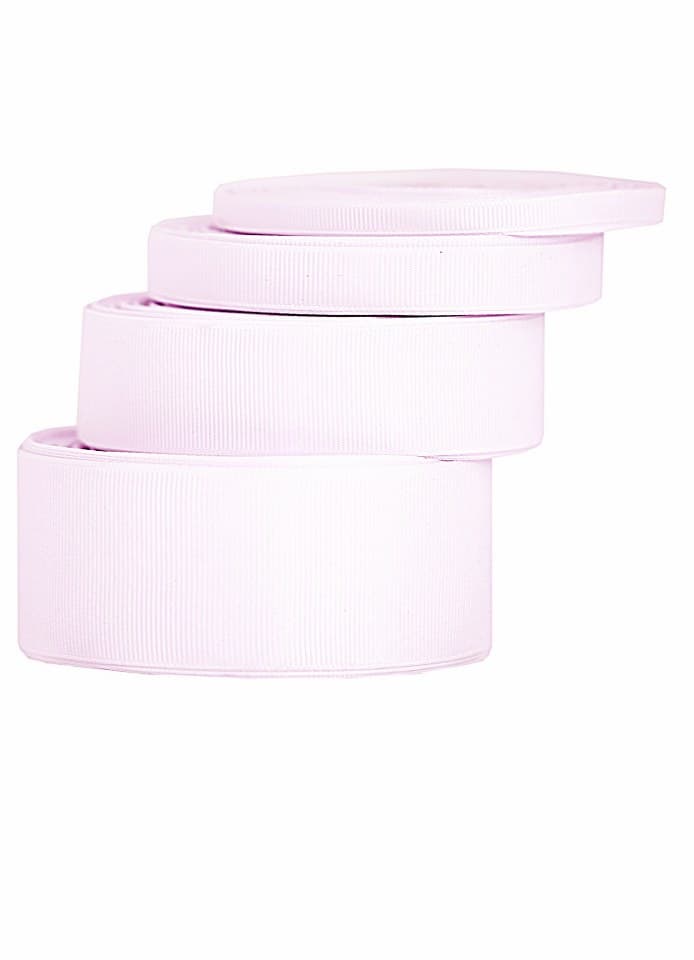 Wstążka rypsowa, 12mm/22mb, biały pudrowy