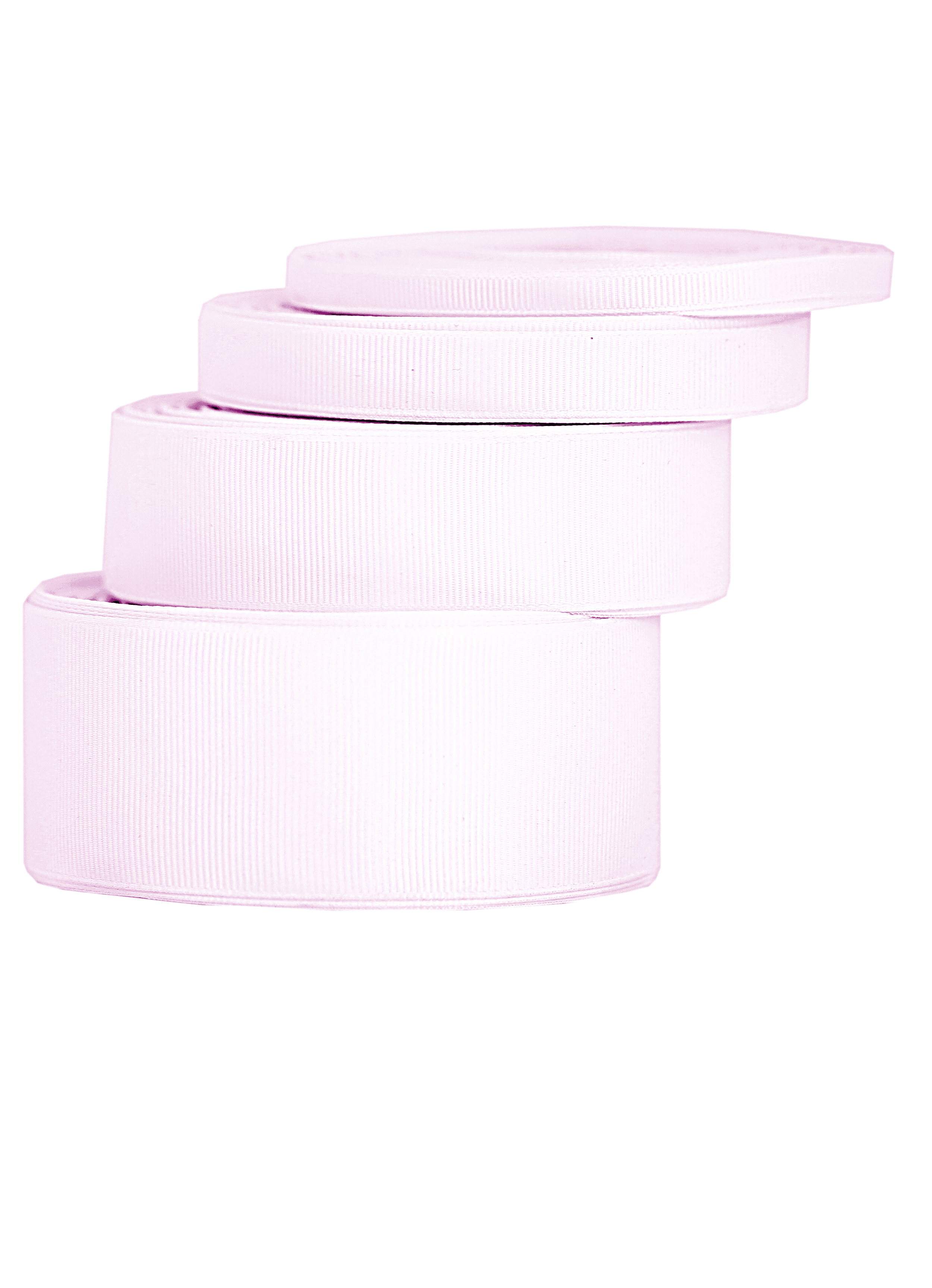 Wstążka rypsowa, 38mm/22mb, biały pudrowy