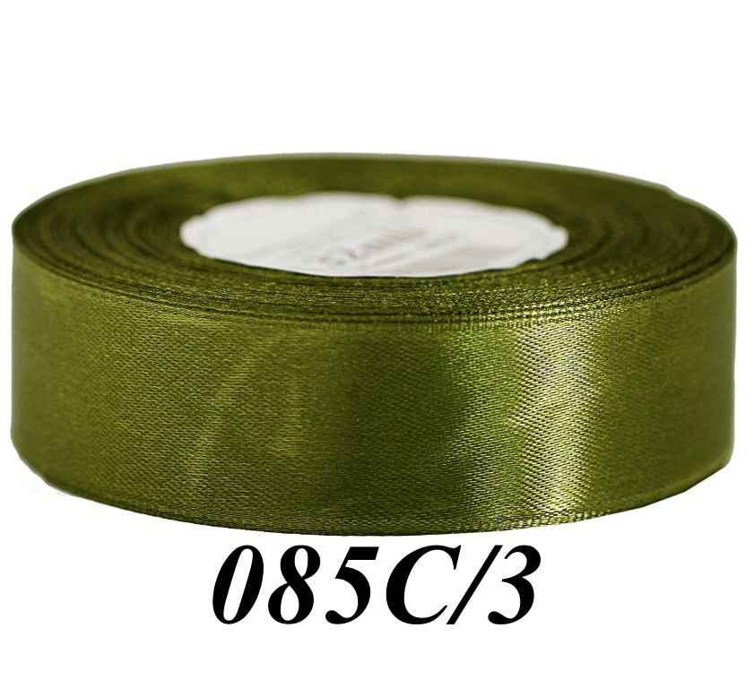 Wstążka satynowa 25mm/32mb, ciemna oliwka/3