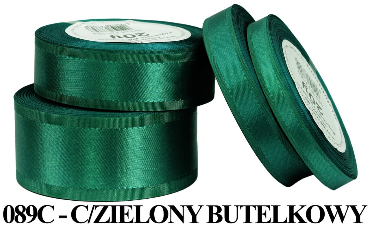 Wstążka z paskami satyna/tafta 38mm/20y, c.butelka