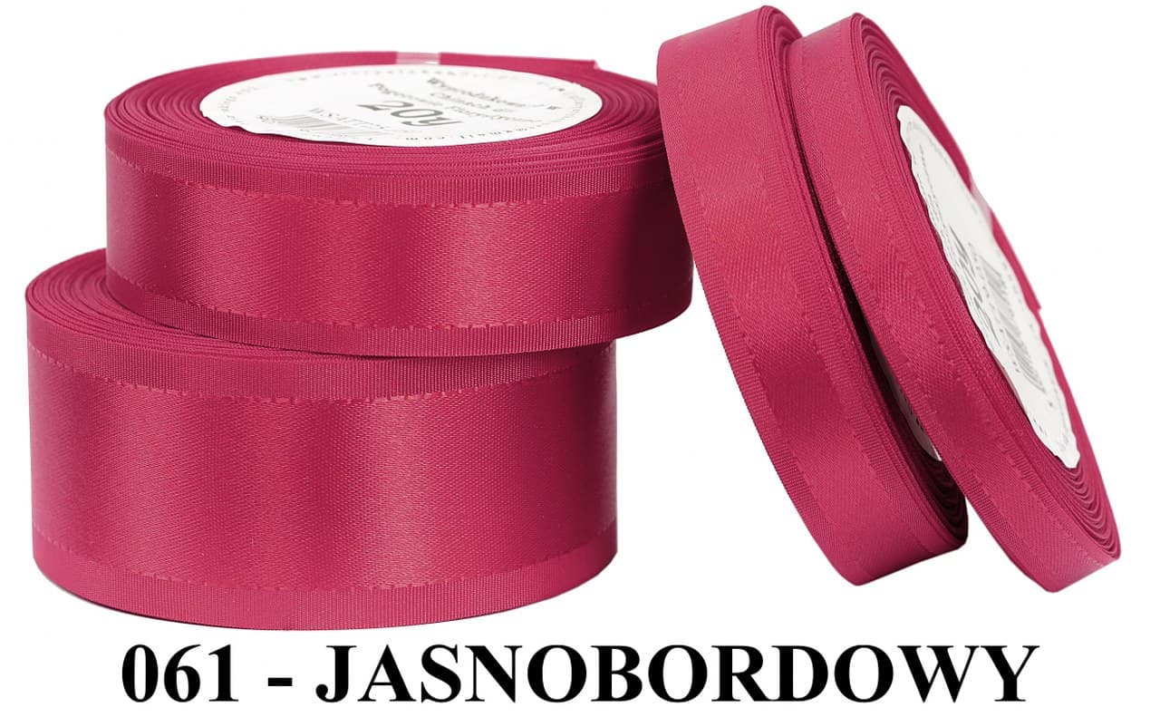 Wstążka z paskami satyna/tafta 9mm/20y, j.bordo