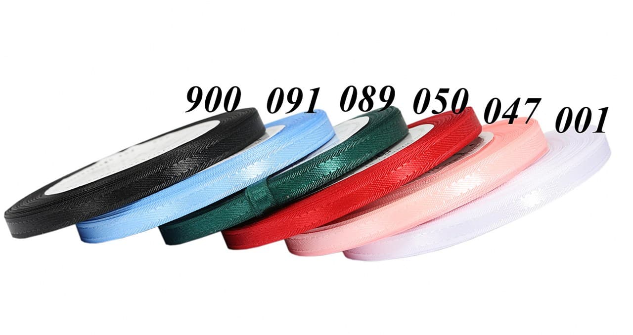 Wstążka z paskami satyna/tafta 6mm/20y, blady róż