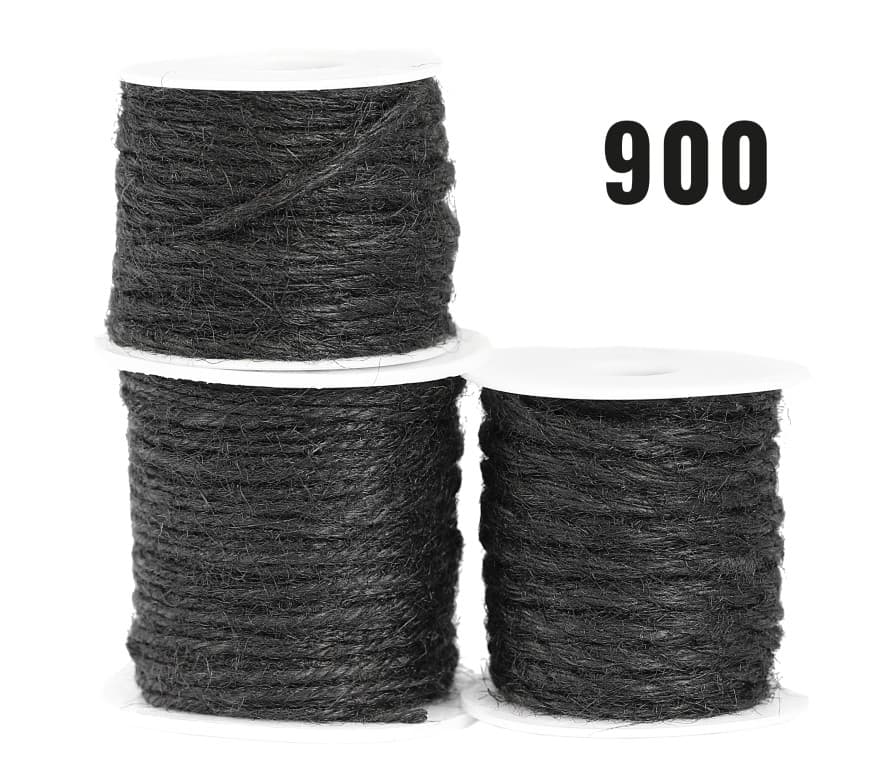 Sznurek jutowy pleciony, 5mm/5mb, czarny