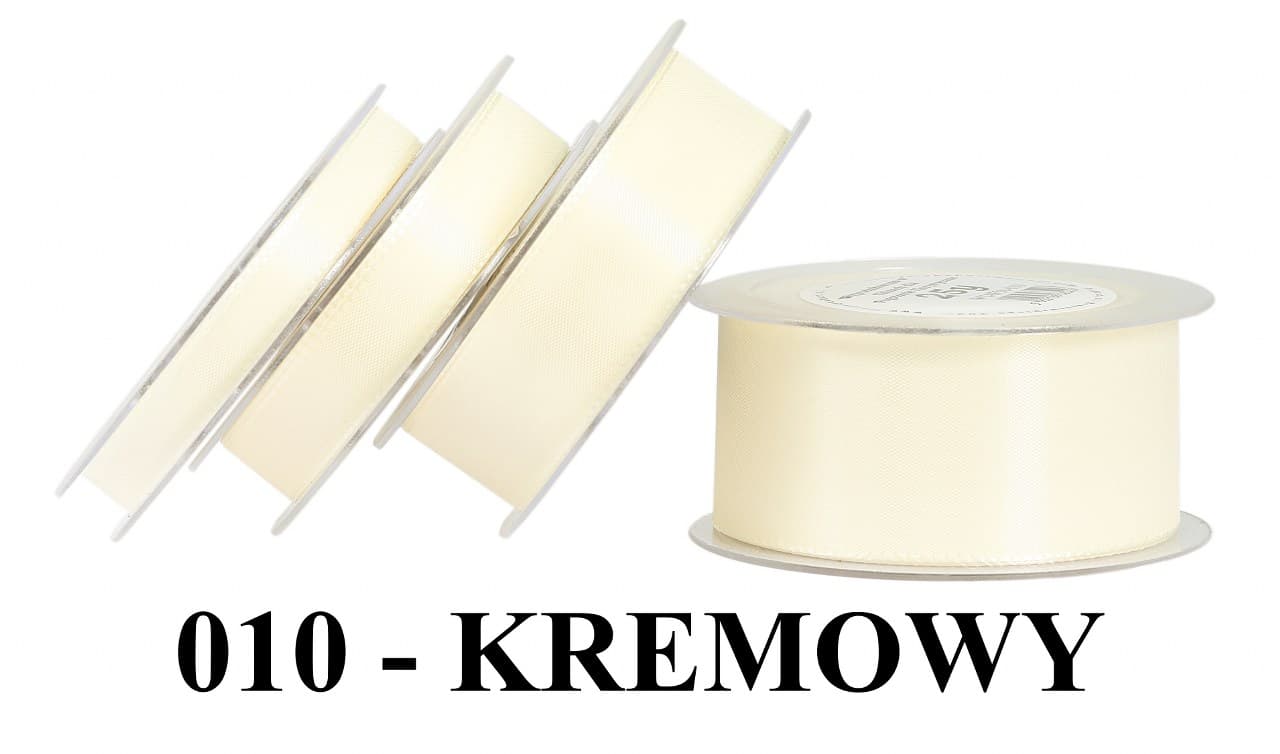 Wstążka z tafty, 25mm/22mb, kremowa