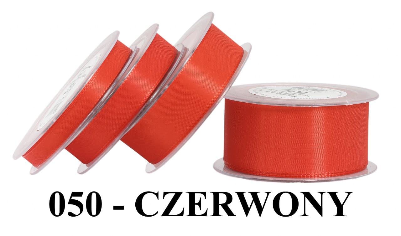 Wstążka z tafty, 25mm/22mb, czerwona