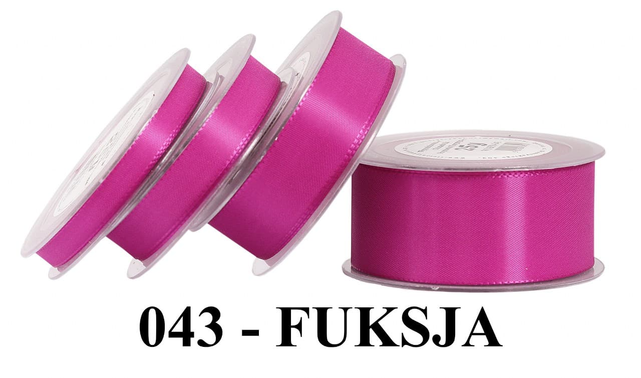 Wstążka z tafty, 15mm/22mb, fuksja