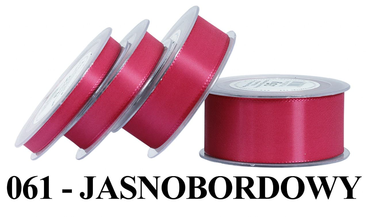 Wstążka z tafty, 15mm/22mb, jasnobordowa