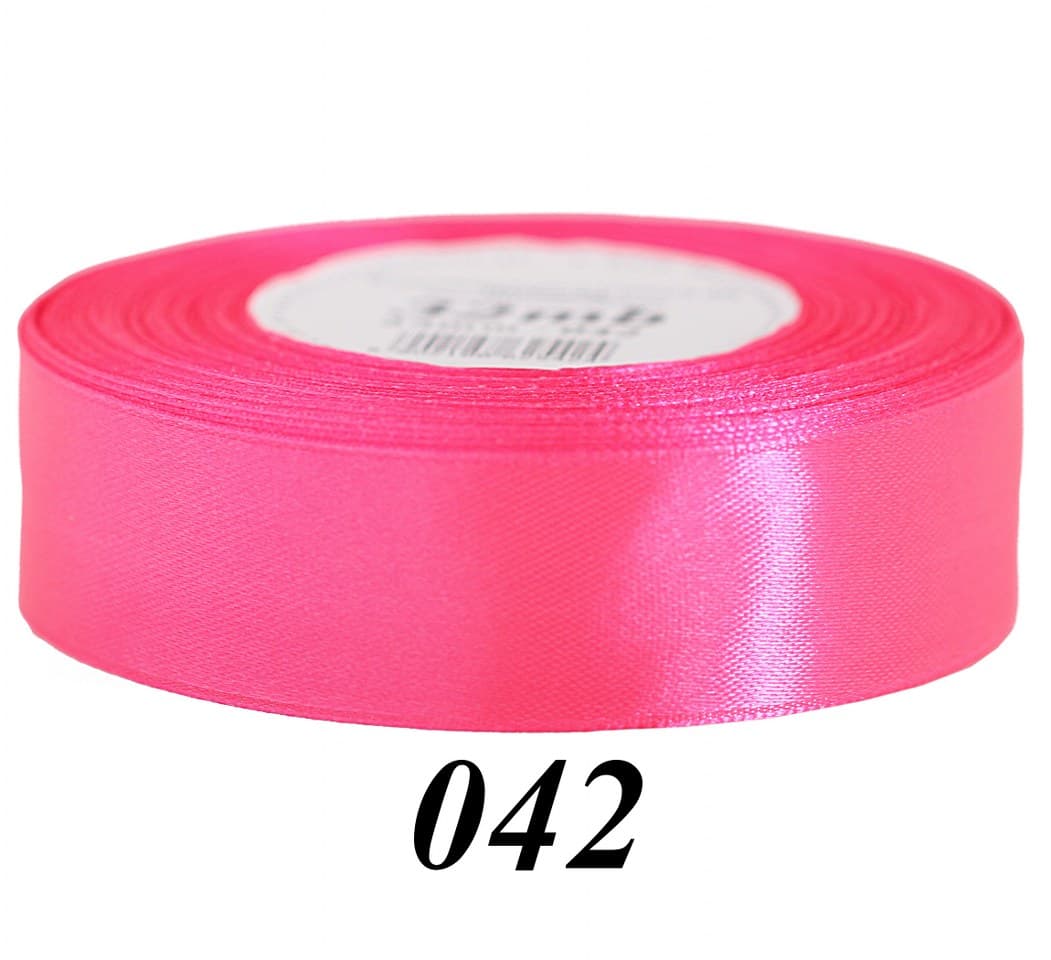 Wstążka satynowa 25mm/32mb, ciemnoróżowa