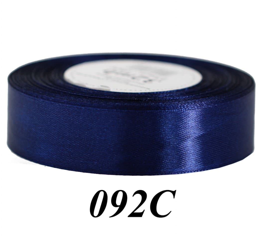 Wstążka satynowa 25mm/32mb, ciemnogranatowa