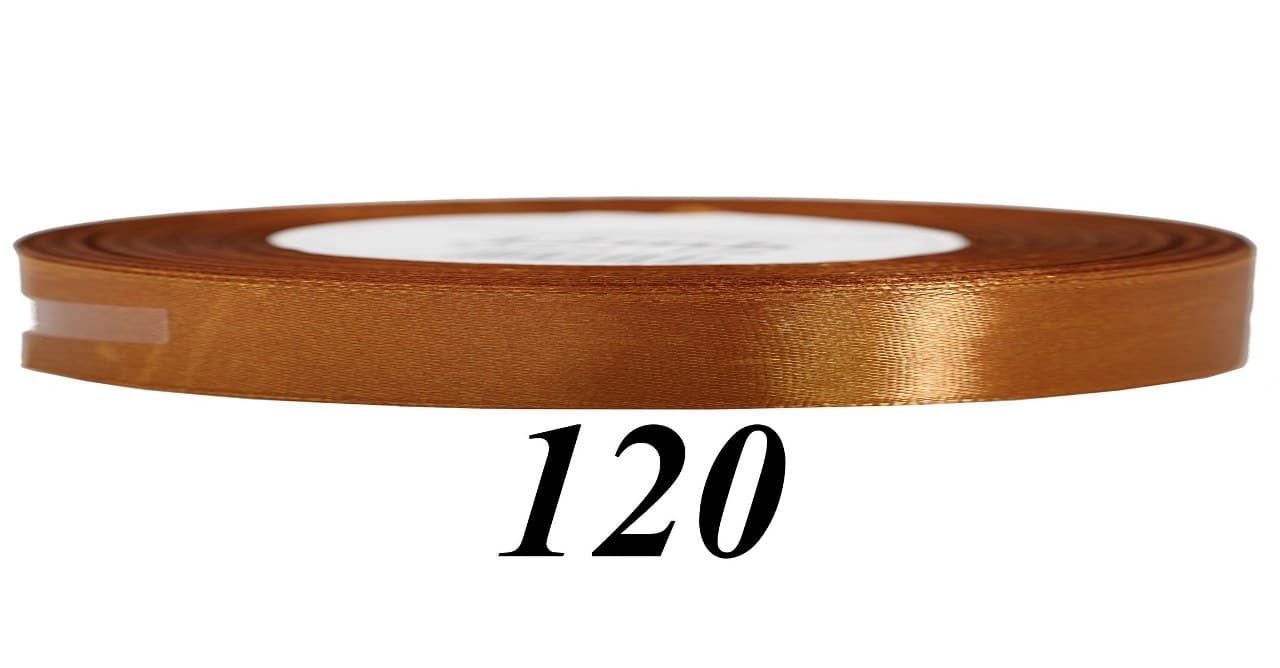 Wstążka satynowa 6mm/32mb, brązowa