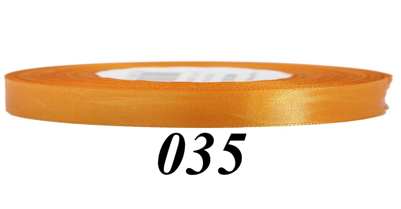 Wstążka satynowa 6mm/32mb, bursztynowa