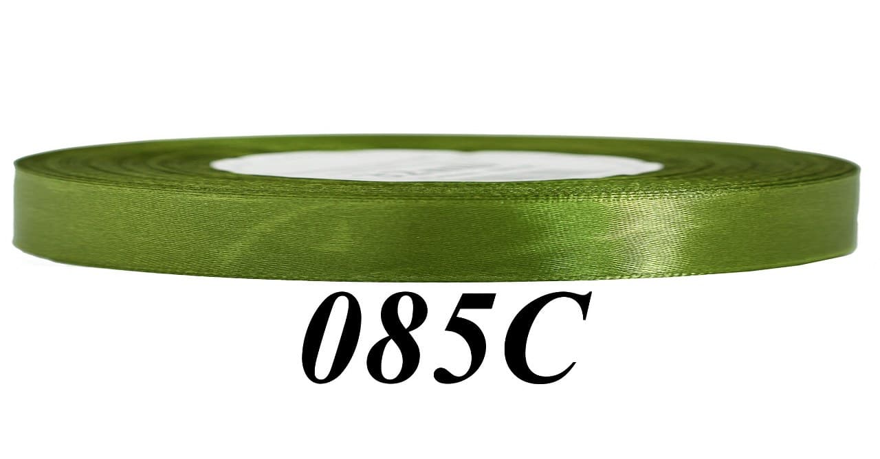 Wstążka satynowa 6mm/32mb, ciemna oliwka