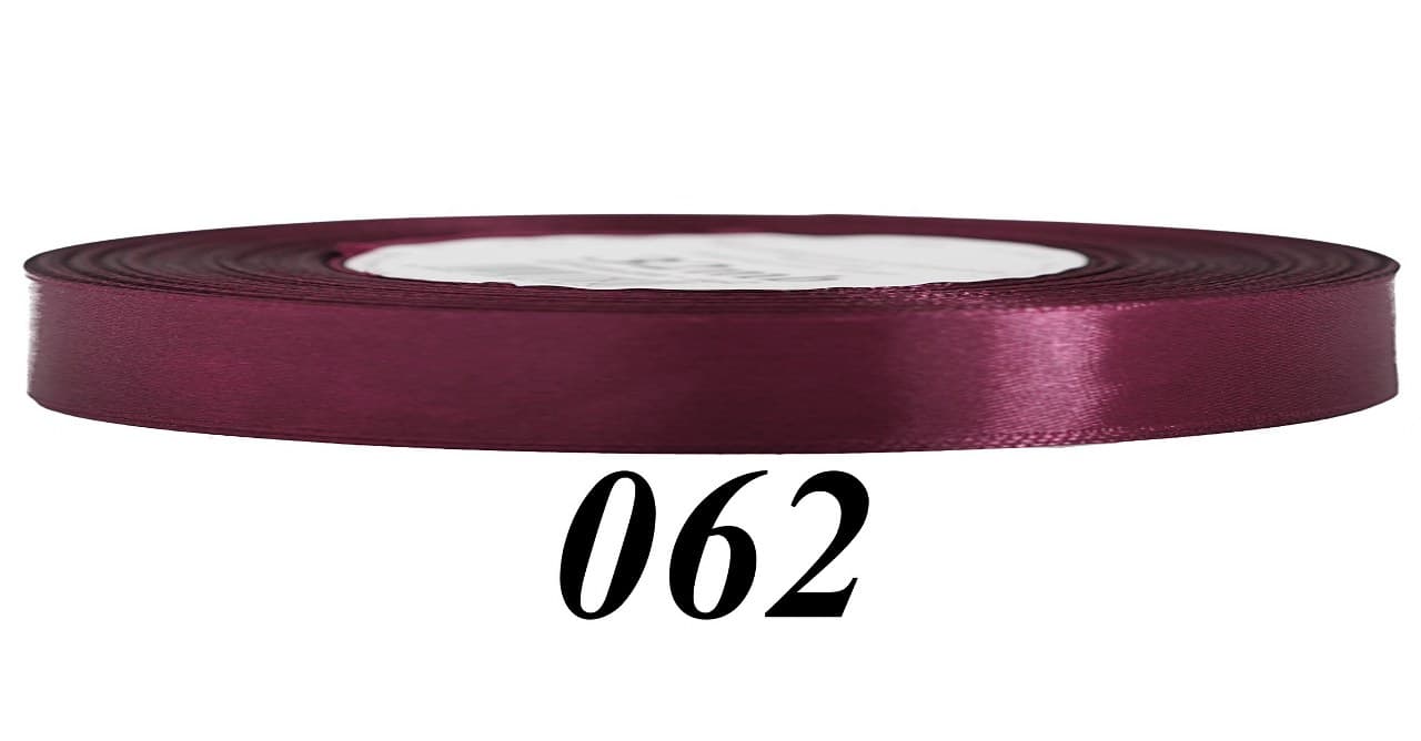 Wstążka satynowa 6mm/32mb, ciemnobordowa