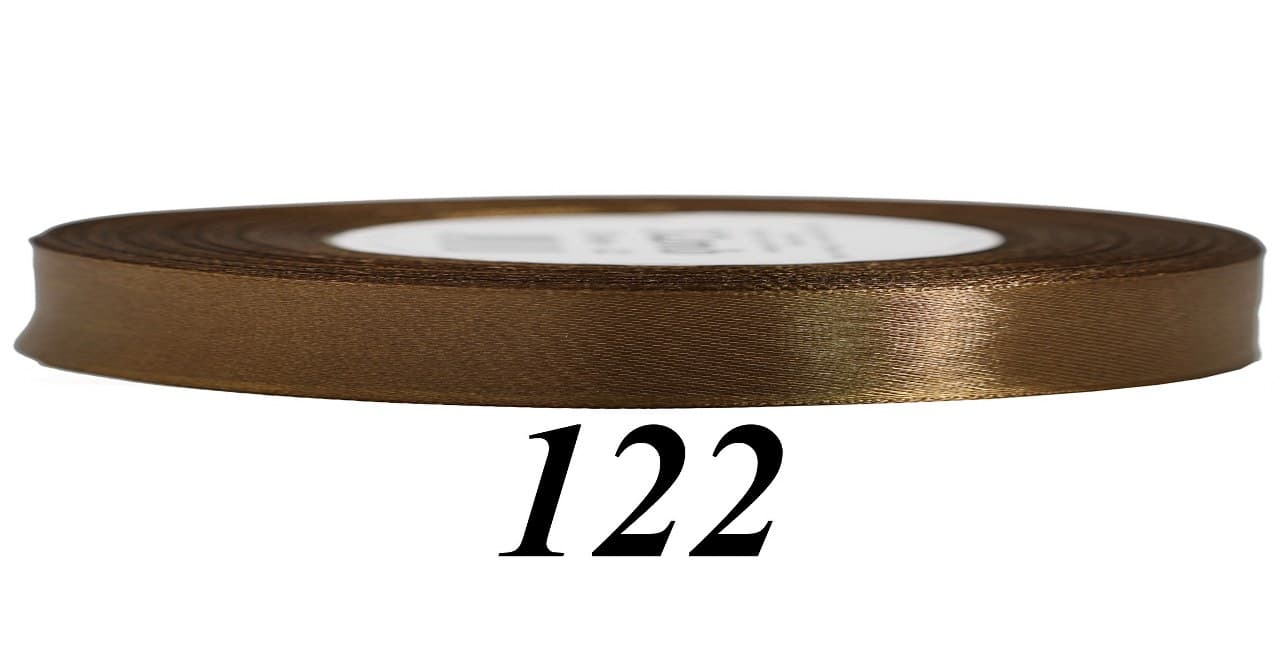 Wstążka satynowa 6mm/32mb, ciemnobrązowa
