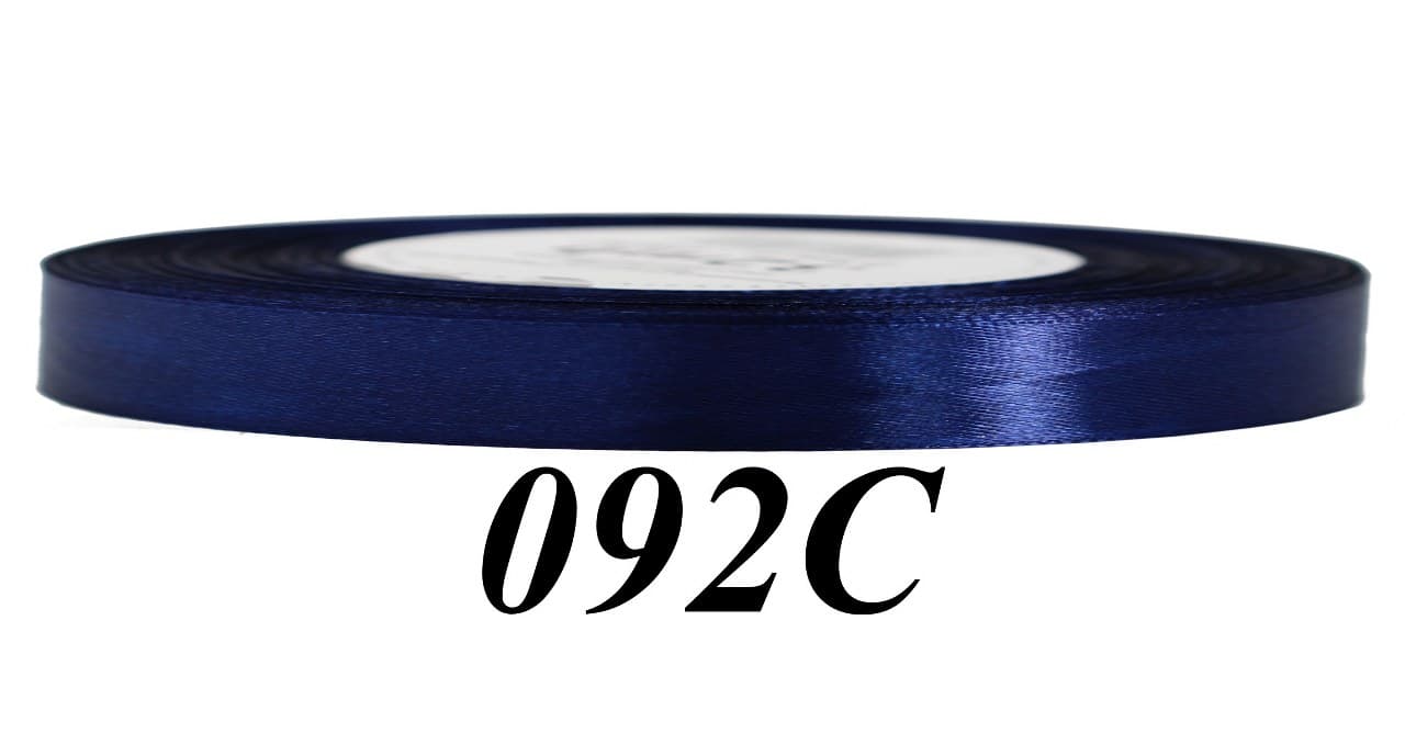 Wstążka satynowa 6mm/32mb, ciemnogranatowa