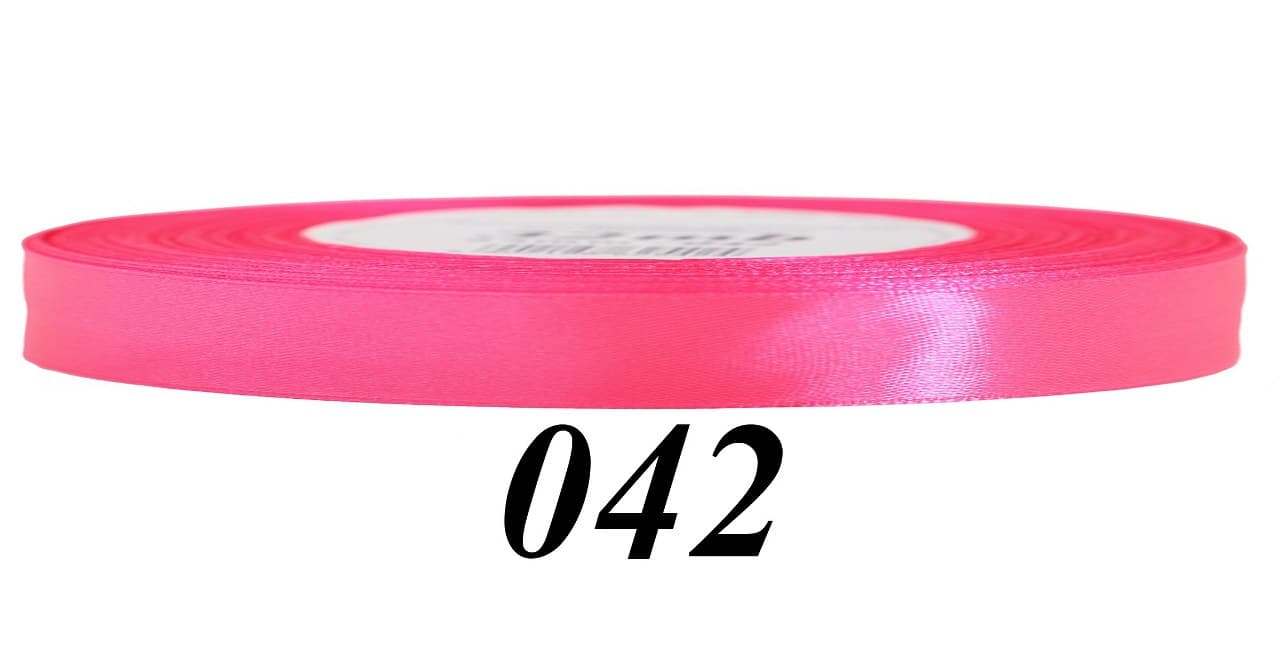 Wstążka satynowa 6mm/32mb, ciemnoróżowa