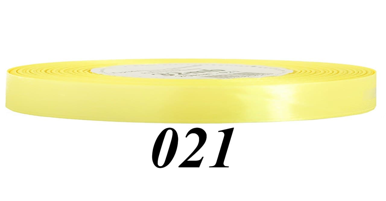 Wstążka satynowa 6mm/32mb, cytrynowa