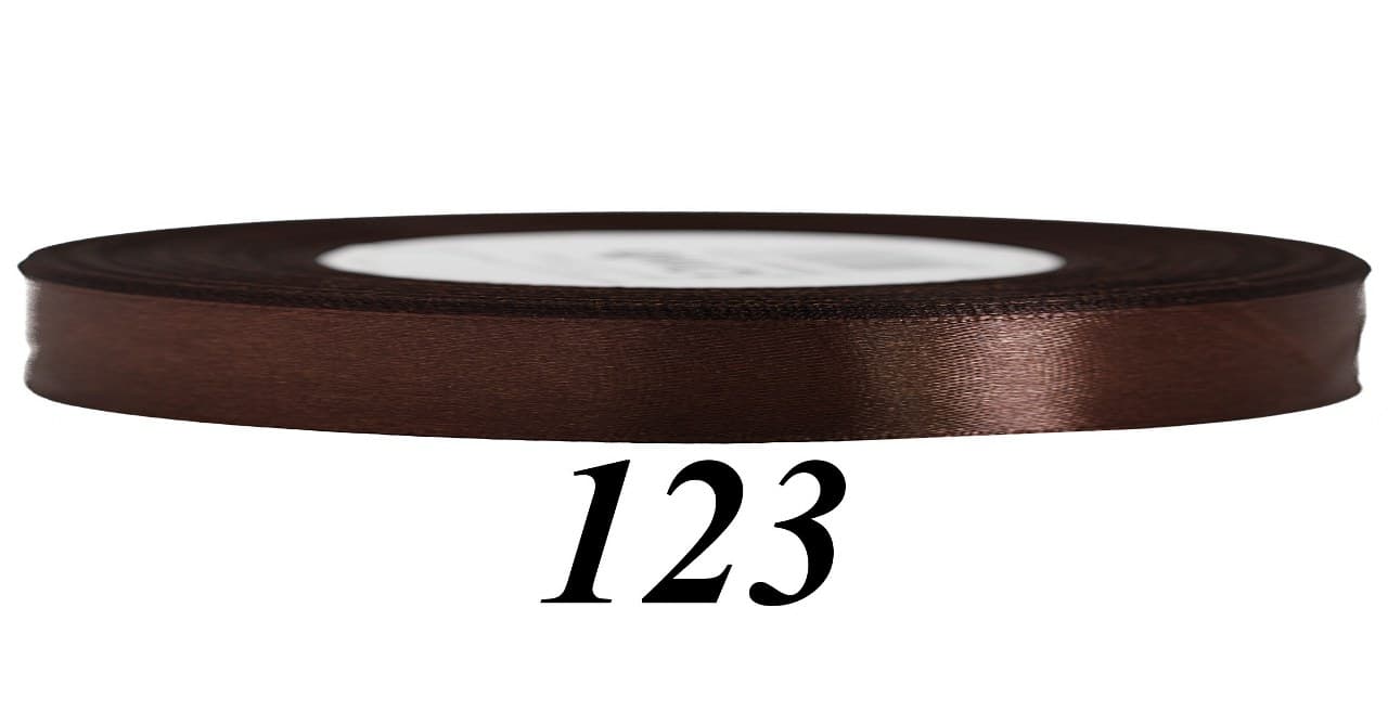 Wstążka satynowa 6mm/32mb, czekoladowa