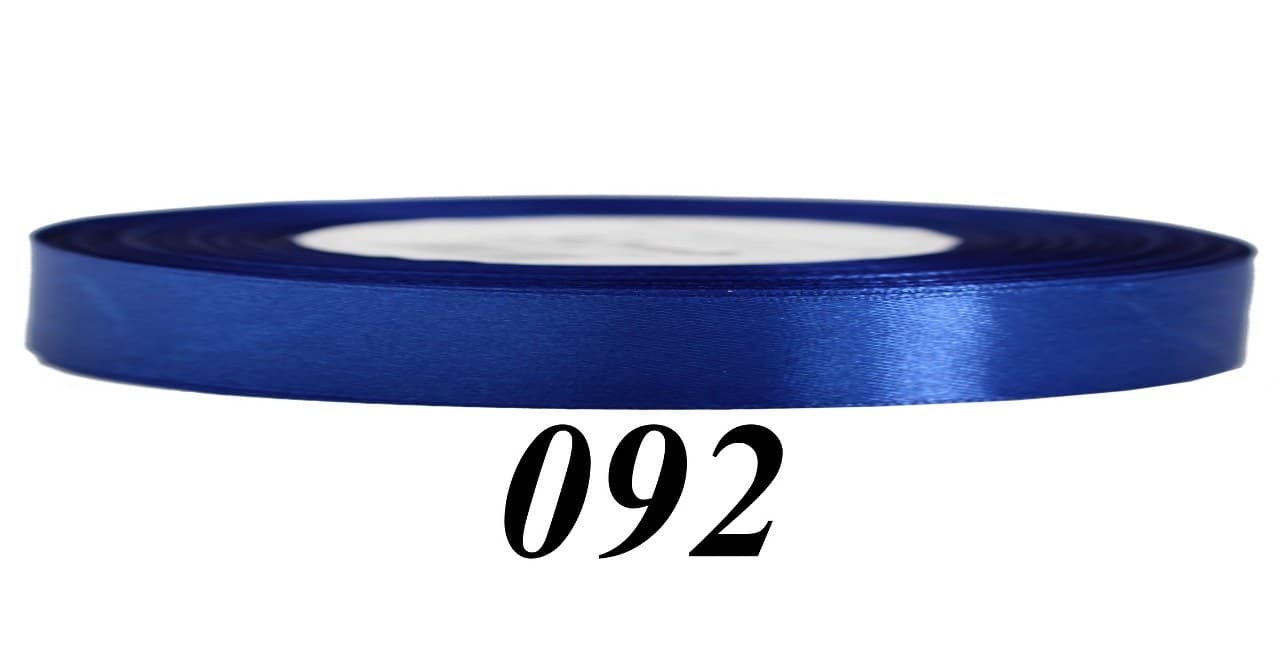 Wstążka satynowa 6mm/32mb, granatowa