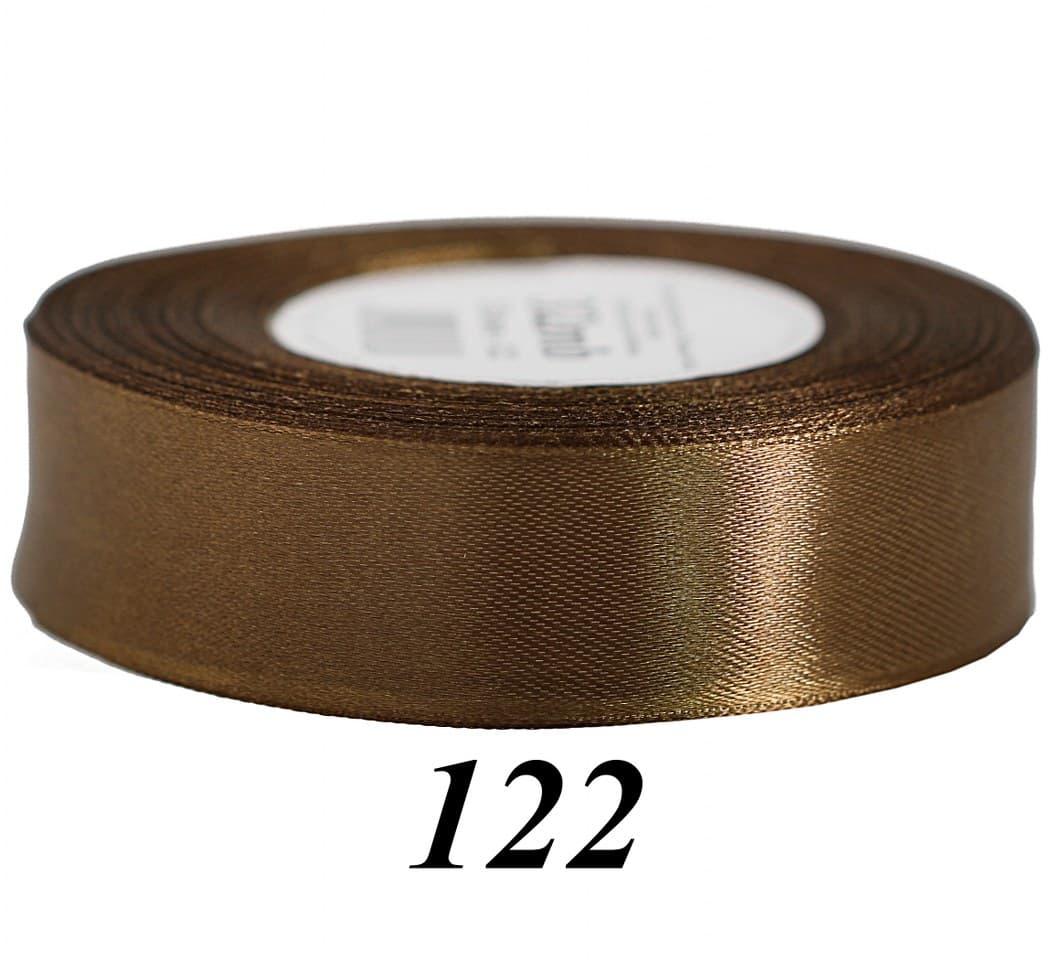 Wstążka satynowa 25mm/32mb, ciemnobrązowa