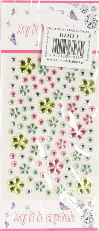 Dżety samoprzylepne Kwiatki MIX -  kolor nr 1