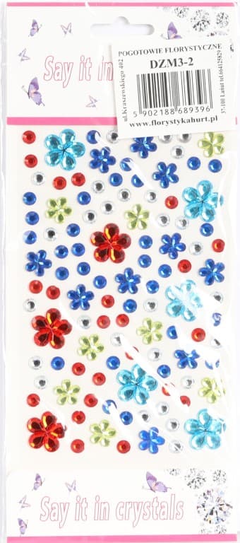 Dżety samoprzylepne Kwiatki MIX -  kolor nr 2