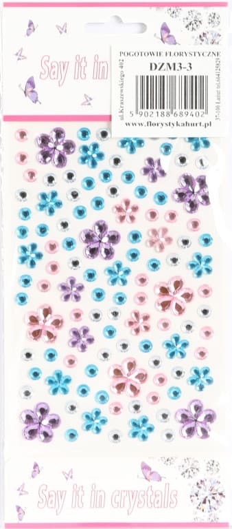Dżety samoprzylepne Kwiatki MIX -  kolor nr 3