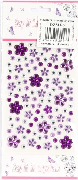 Dżety samoprzylepne Kwiatki MIX -  kolor nr 6