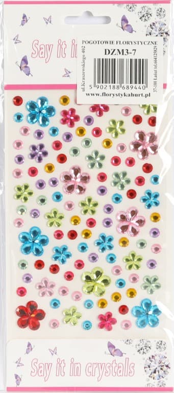 Dżety samoprzylepne Kwiatki MIX -  kolor nr 7