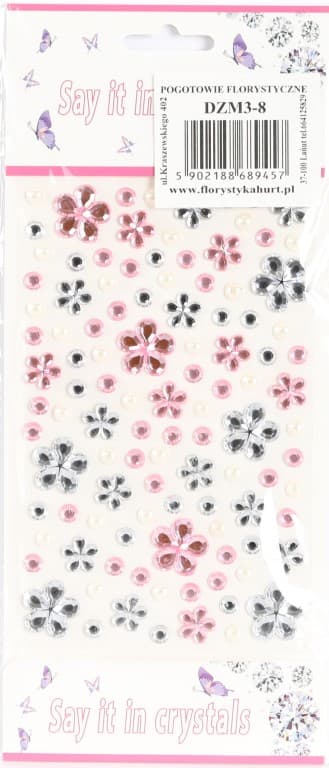 Dżety samoprzylepne Kwiatki MIX -  kolor nr 8