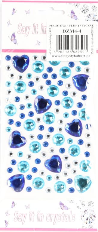 Dżety samoprzylepne Serca MIX -  kolor nr 4