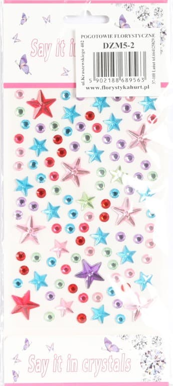 Dżety samoprzylepne Gwiazdy MIX -  kolor nr 2